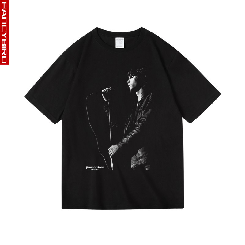 莫里森大门乐队印花周边男女t恤