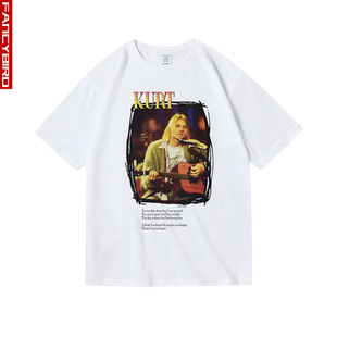 nirvana涅槃柯特科本93不插电周边衣服纯棉短半袖T恤男女中性夏季