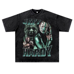 美式复古vintage高街潮流WWE职业摔跤杰夫哈迪鬼面战士短半袖T恤