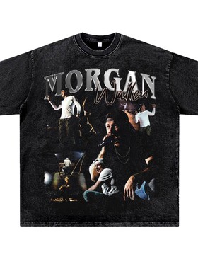美式复古水洗做旧说唱嘻哈rapper厂牌Morgan Wallen摩根沃伦潮流