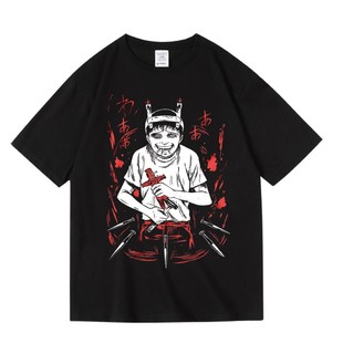 伊藤润二双一日系潮流二次元动漫卡通周边纯棉短半袖T恤男女夏季