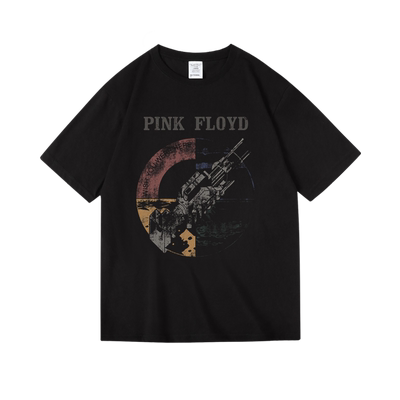 欧美迷墙thewall平克弗洛伊德PinkFloyd周边衣服纯棉短半袖T恤男