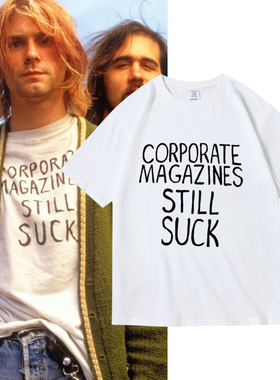 nirvana涅槃盘柯特科本KurtCobain同款摇滚周边纯棉短半袖T恤男女