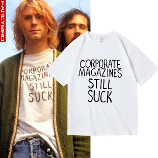 nirvana涅槃盘柯特科本KurtCobain同款摇滚周边纯棉短半袖T恤男女