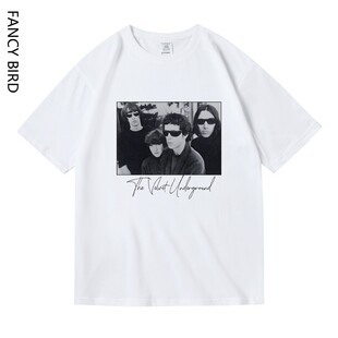 欧美潮流文化摇滚地下丝绒Velvet Underground纯棉短半袖T恤男夏
