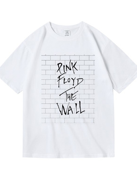欧美平克弗洛伊德PinkFloyd迷墙thewall周边衣服纯棉短半袖T恤男