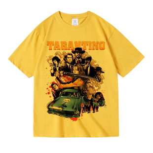 致敬昆汀电影人杀死比尔主题欧美风高街潮牌纯棉短半袖T恤男女夏
