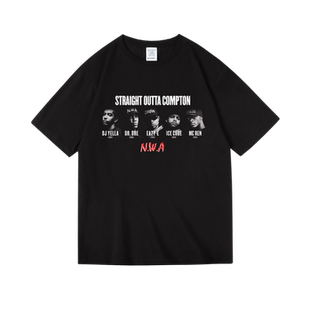 NWA美国加州康普顿西海岸匪帮饶舌嘻哈说唱乐团短袖半袖T恤男女夏