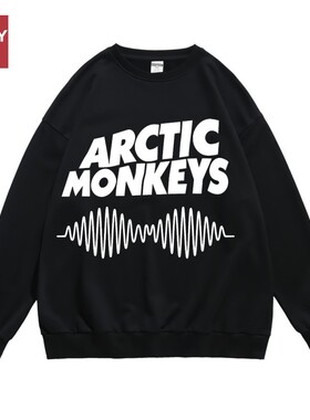 北极猴英伦摇滚ArcticMonkeys欧美印花秋冬长袖圆领无帽卫衣男女