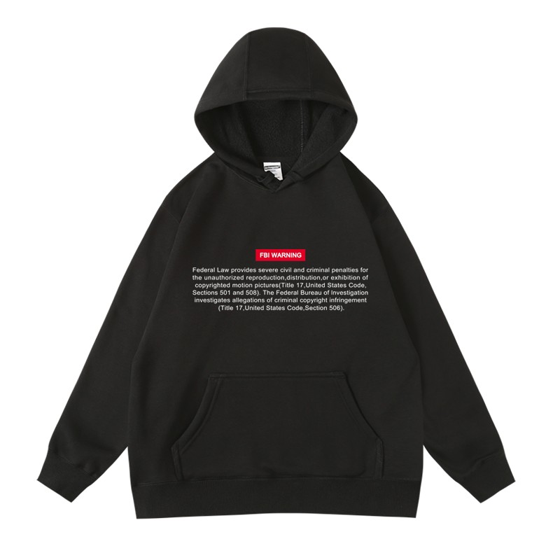 秋冬岛国东京热fbi警示套头卫衣