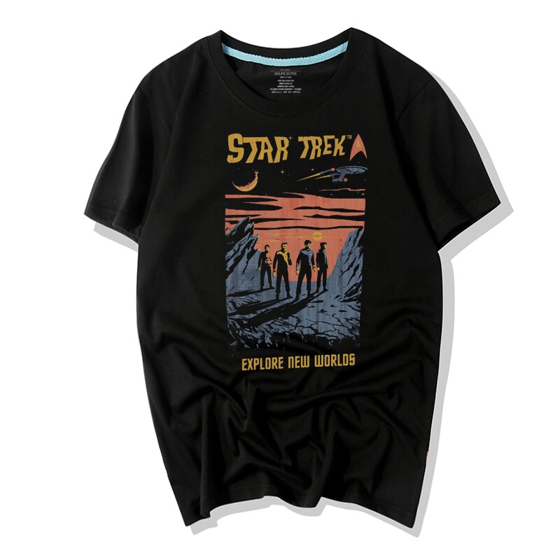 Color birds pure cotton Short sleeved Round neck trendy products Star Trek Europe and America tide productsin the Men's clothing, T-shirt  category - from Buy2taobao.com to provide professional Taobao agent buy service