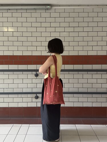 ewbf*原创《永远闪耀着》砖红色软袋子帆布包松弛感