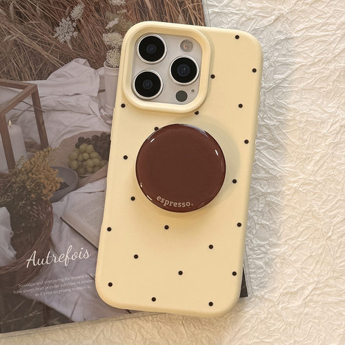 奶油风ins复古波点iPhone16手机
