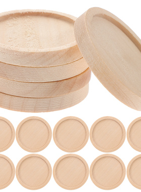 圆形时光宝石木底托DIY饰品材料配件滴胶复古底托木托 单个价