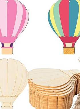 DIY涂鸦带孔绳节日木质工艺品