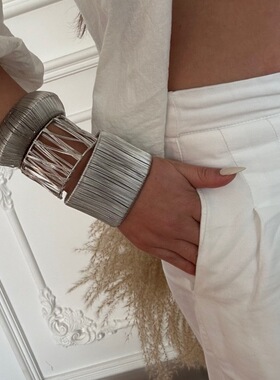 拉丝手环夸张合金C形手镯