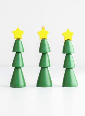 圣诞节木珠装饰小圣诞树欧美流行家居挂饰