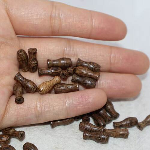 檀木小花瓶鸡翅木通孔散珠diy