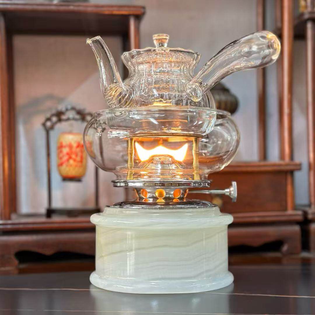 2026古焰精品茶灯空气灯 中式工夫茶煮茶炉 煮水养生灯便携煮茶器