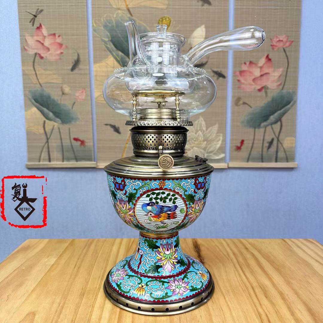 空气灯精品景泰蓝复古铜茶灯古焰