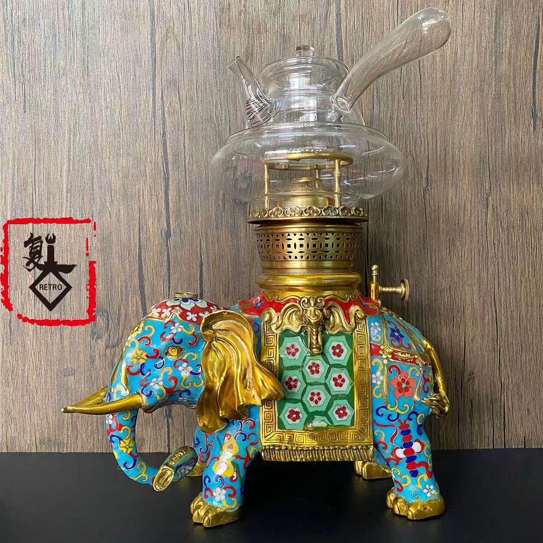 精品空气灯中式铜茶灯功夫煮茶炉