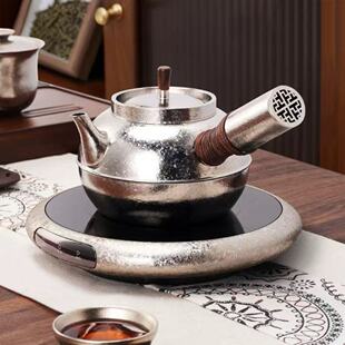 精品耐高温纯钛侧把壶 空气灯上链灯烧水煮茶壶 明火煮水煮茶器