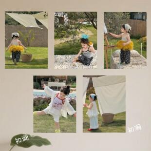 ins风春夏法式童装店档口工作室氛围感穿搭拍照装饰画海报墙贴纸