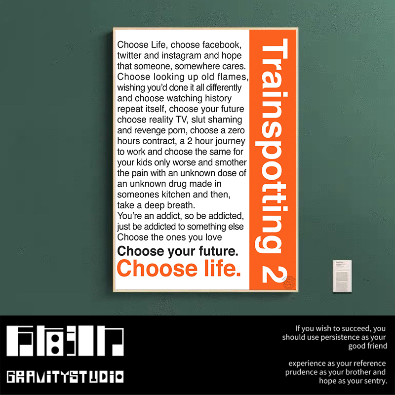 猜火车电影海报 卧室 背景墙 装饰画 挂画壁画装饰画 客厅