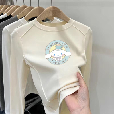 女童2024新款秋冬季双面德绒可爱玉桂狗衣服中大童加厚百搭打底衫