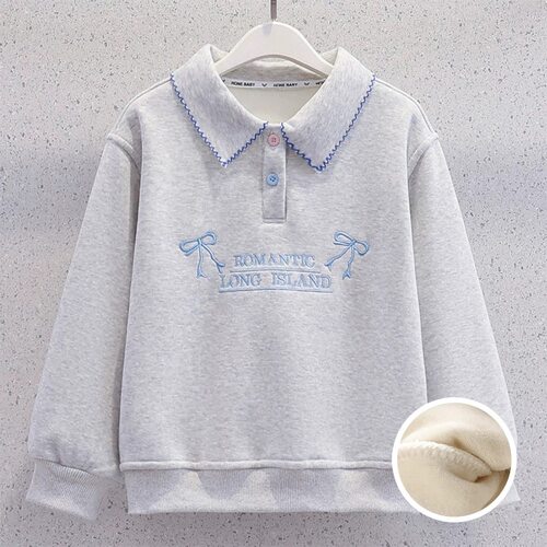 女童加绒卫衣冬季加厚保暖