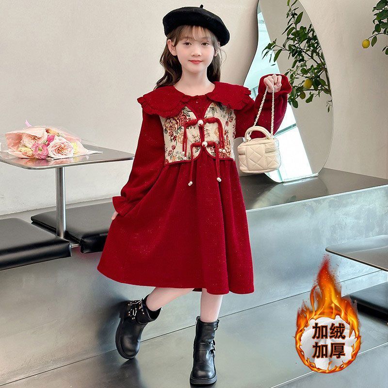 女童国风连衣裙春秋款