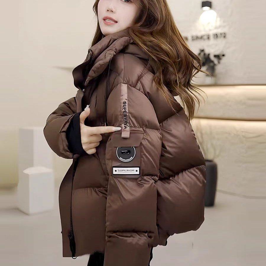 鞠婧祎同款棉衣短款女2025冬季泡芙新款韩版加厚面包服外套棉服女