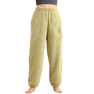 南极人儿童睡裤法兰绒女童裤子秋冬季宝宝珊瑚绒保暖家居裤暖暖裤