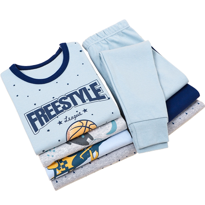 南极人男童纯棉秋冬薄款保暖内衣