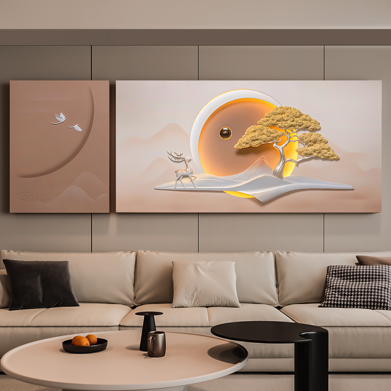 2025新款轻奢客厅装饰画现代简约