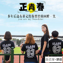 DIY来图订做印字LOGO工作衣服文化衫 同学聚会班服t恤定制纯棉短袖