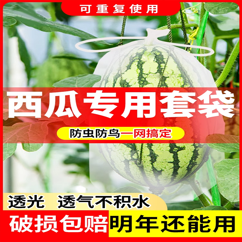 西瓜套袋防果蝇神器专用防虫防鸟无纺布透气透光瓜果蔬菜专用果袋