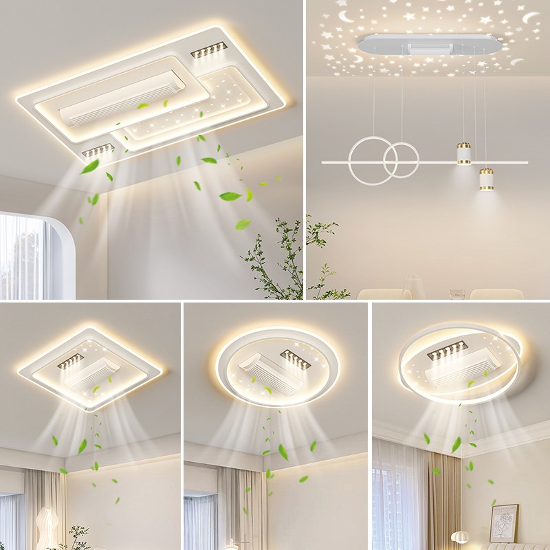 速发灯叶客厅风扇灯2无24新款简约大气主卧室吸顶0全屋吊扇灯具