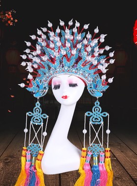 速发国戏戏曲凤冠霞披中式结婚拜堂新娘公主京剧贵妃头饰古装潮剧