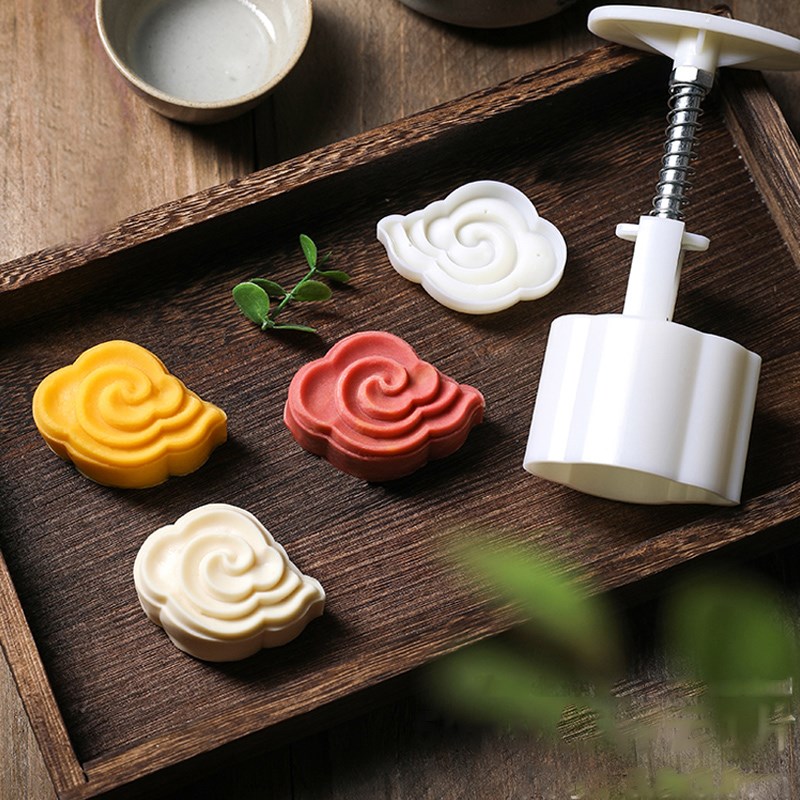 速发可爱0/糕0克绿豆5冰皮月饼压花模家小号方形具用商用