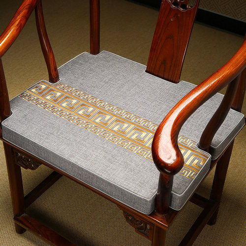 速发圈椅坐垫卡口挖家中式红木茶桌垫子椅座垫异形实木角具沙发垫