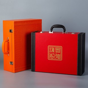 速发28/56套60/7档/80头陶瓷餐具包装盒皮礼盒高2送礼骨瓷/组空盒