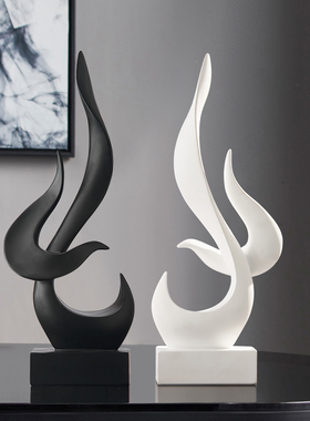 速发轻奢高鸟抽饰艺术火焰档摆件家居饰品客厅酒柜电视柜装象简约
