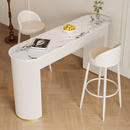 现代简约岩板吧台桌椅组合家用客厅阳台隔断靠墙轻奢高脚吧台餐桌