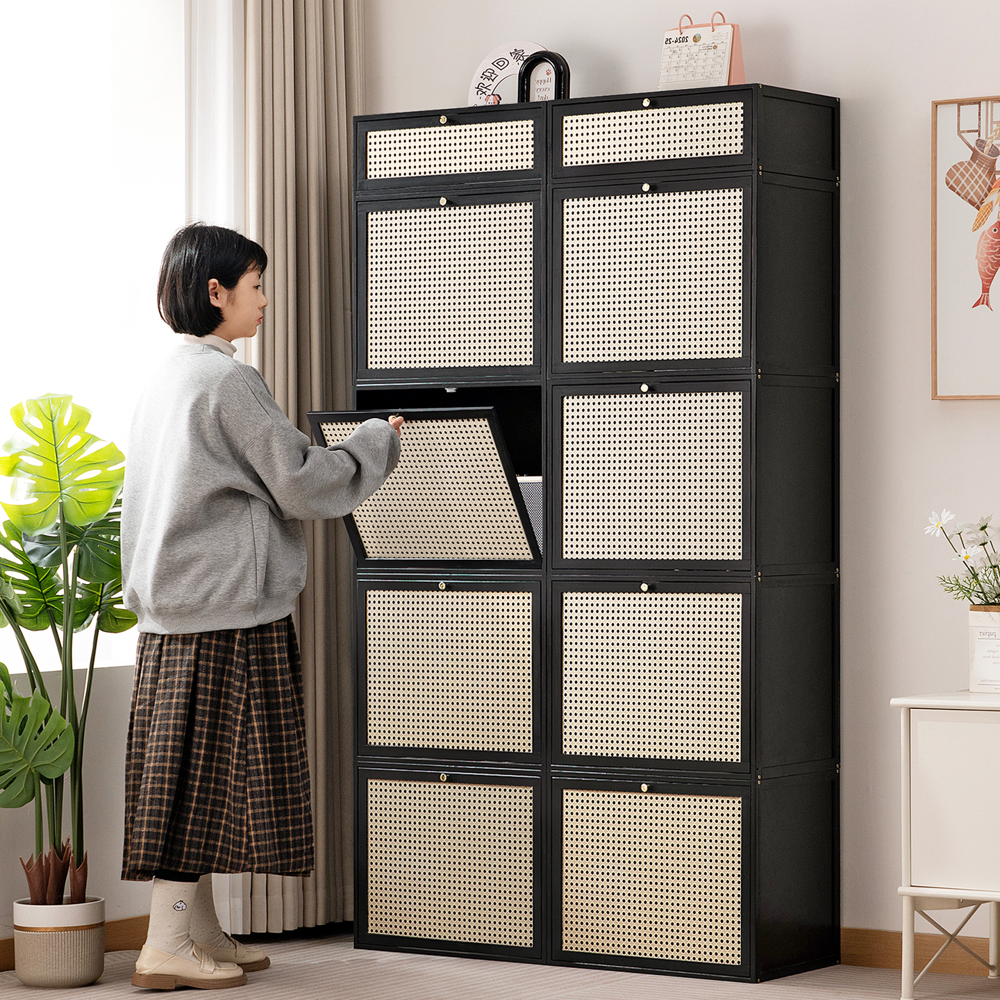 收纳箱家用前开式翻盖儿童玩具