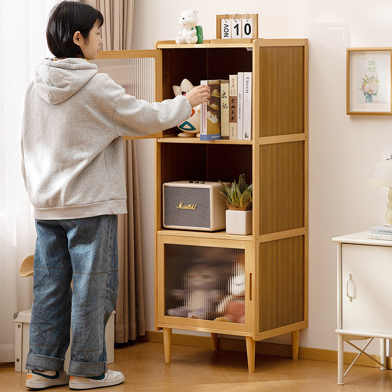 收纳柜子置物柜家用零食客厅杂物储物房间整理架书柜多层卧室简易