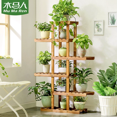 木马人 Полки с твердым древесиной полов -для -рассеивание много -слоя декоративного балкона