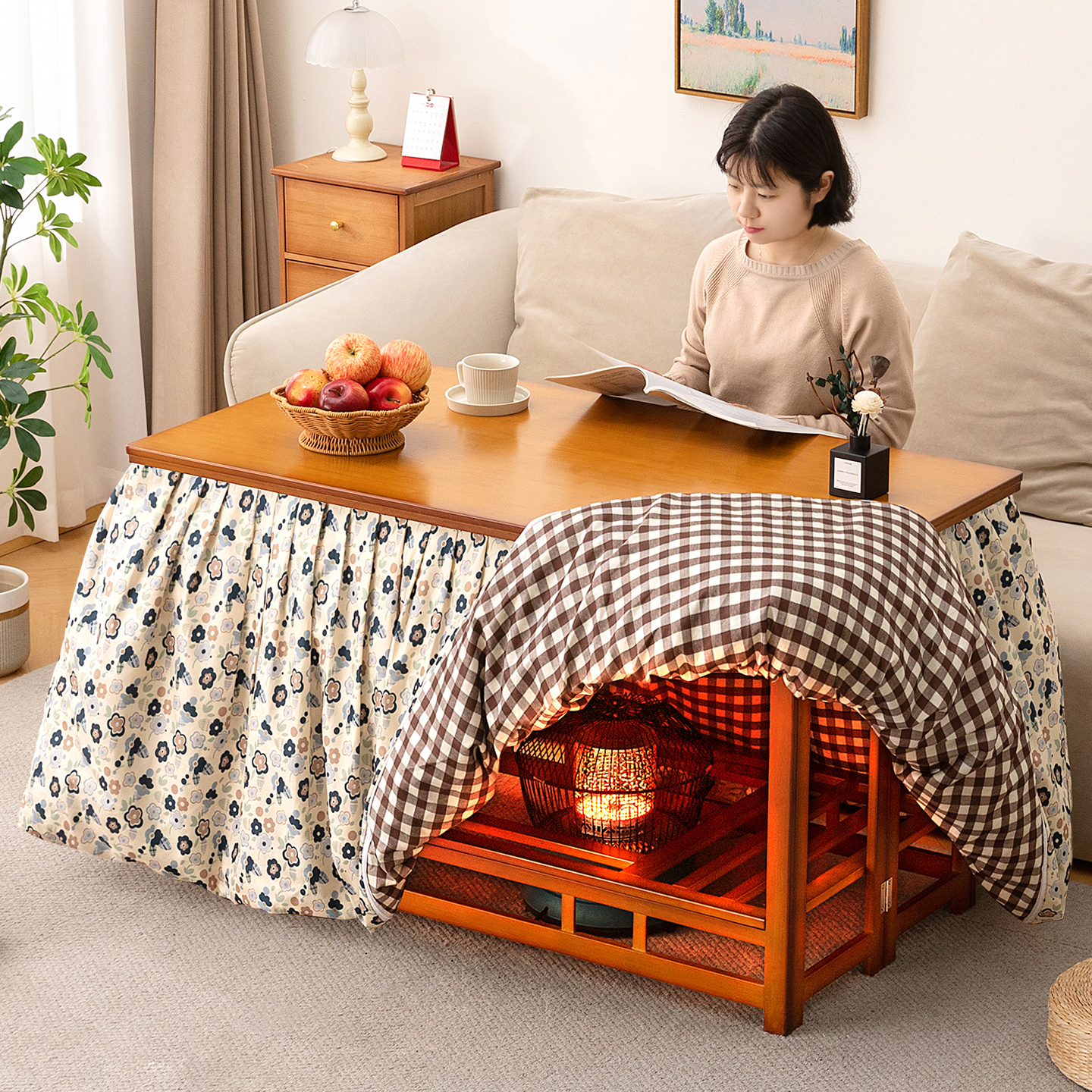 烤火桌子家用新款折叠