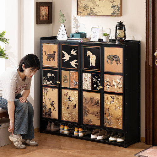 鞋柜家用门口入户收纳柜一体靠墙