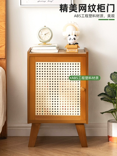 Шкаф для кровати, маленький шкаф, простой современный шкаф для хранения с твердым деревом Дома в спальне Дом простые дети